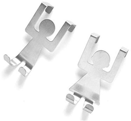 TIGOGZ Boy And Girl Stainless Steel Hanger Hanging Key Hat And Coat Key Holder Back Door Without Nail Cabinet Door Hook