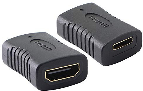 Mini-HDMI-Adapter-Verlängerung, HDMI-Typ-C-Buchse auf HDMI-Typ-A-Buchse, Koppler-Anschluss, unterstützt 3D 4K 1080P, KANGPING für Kameras, Computer, Projektoren (2er-Pack)