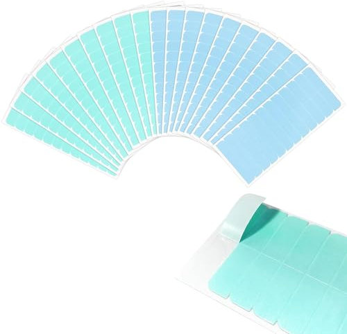 EBANKU 240 piezas Cinta Adhesiva de Extensión de Pelo,Invisible Doble Cara Cinta de Repuesto Peluca Impermeable para Trama Cabello y Extensión Cabello(Verde y Azul)
