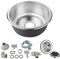 Fregadero, Fregadero 1 Cubeta, empotrado de acero inoxidable Cocina, Fregadero Sobre Encimera, fregadero inox pequeño,sobre encimera, bajo encimera o enrasado (41 * 41 * 20cm)