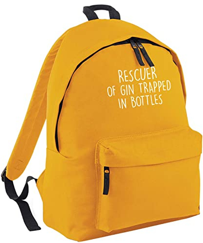 Flox Creative Mustard Backpack Rescuer of Gin Trapped in Bottles