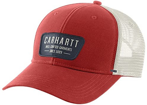 Carhartt Herren Canvas Mesh Back Crafted Patch Cap, Chili Pepper, Einheitsgröße