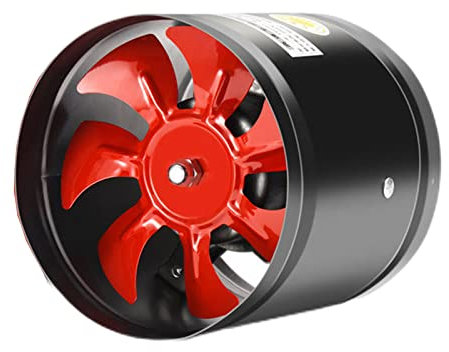 Rohrventilator 100mm Metall Abluftventilator Zuluft/Abluft Rohrlüfter Abluftventilator Küche 150m³/h Zweiwege-Rohrventilator für Zu oder Abluft in Innenräumen und Growzelt