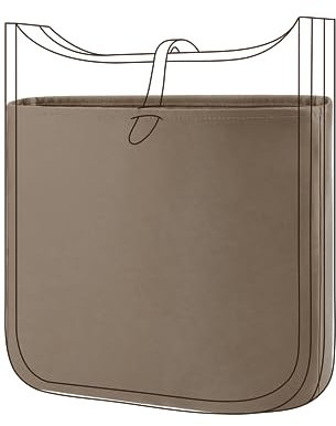 DGAZ Handtaschen Organizer Einsatz, Seide Innentasche für Hermes Evelyne TPM/PM/GM/TGM Taschen, Leicht Organizer Innentaschen (Etoupe Grey, TPM)