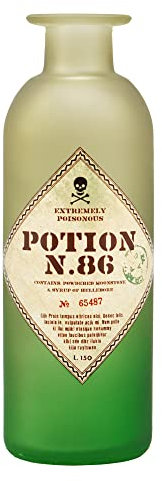 Half Moon Bay - Harry Potter Potions Glasvase – 16 cm – Trank Nr. 68 – Harry-Potter-Flasche – Harry-Potter-Dekor