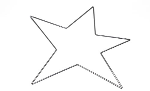 Voss Deko-Stern Silber 24 x 22 cm zum Hängen Weihnachtsstern Metall Dekoration