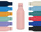 Mi Ko Mi Ka Botella de Agua de Acero Inoxidable - Botella Térmica Reutilizable de Diseño 550ml | Sin BPA | Mantiene 24H Frio / 12H Calor | Termo y Hermética - Doble Pared a Prueba de Fugas (Rosa)