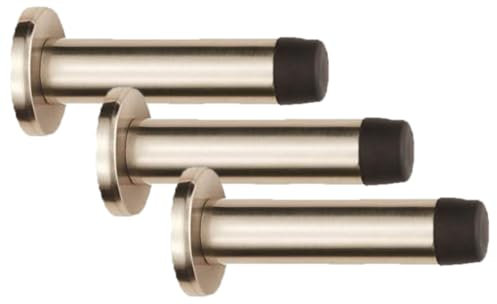 Carlisle Brass AZ21SN Serozzetta Wall Mounted Door Stop, Satin Nickel, 71 mm (Pack of 3)
