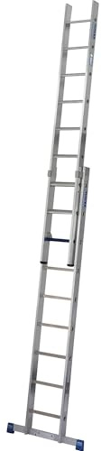 KRAUSE | Profi-Schiebeleiter STABILO + S | Stufen-Sprossen-Kombination | 2 x 9 Stufen/Sprossen