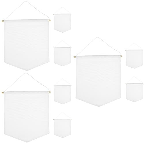 STOBOK Leeres Wandbanner 9 Stück Flaggen-Vitrine Anstecknadel Leere Banner-Pin Aufbewahrung Banner Flagge Banner Weiße Banner-Pin Display Graffiti-Abzeichen