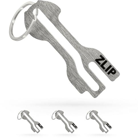 ZLIP® and Slide | Desbloqueador de carro de la compra de acero inoxidable con llavero, abridor para carro de la compra para casi todos los carritos de la compra, llavero abre carga frontal y cajón |