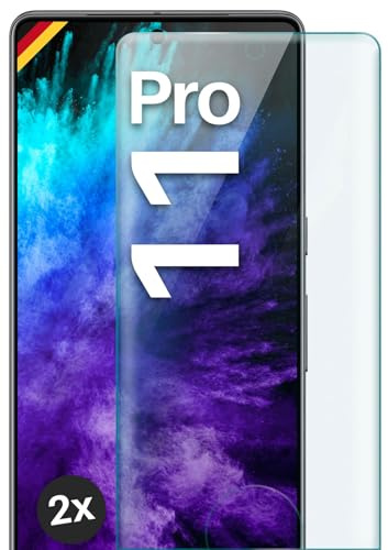 moex CurveProtect für Google Pixel 7 Pro Panzer Schutzglas, Full Screen Schutzfolie randlos, ganzer Bildschirm komplett abgedeckt, Panzerfolie Curved 3D Glas Folie, Klar 2 Stück