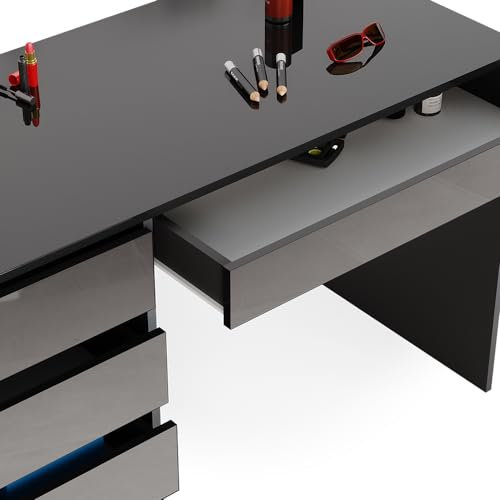 Vicco Schminktisch Sherry, Kosmetiktisch, Anthrazit, 120 cm