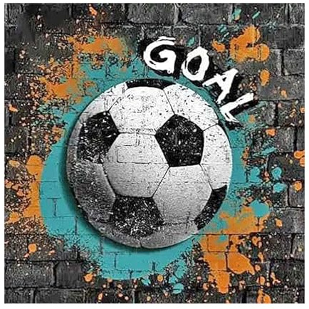 SHEGZHUC Diamond Painting Fußball Graffiti Pop Art 30 x 30 cm – Stickerei Kreuzstich Bilder für Wanddekoration Jungen