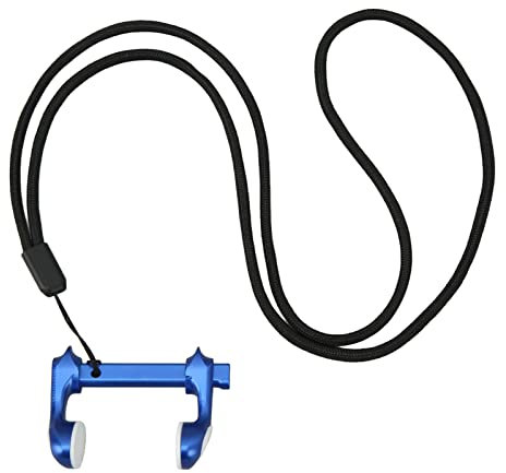 Pince-nez de plongée, réglable en alliage d'aluminium professionnel avec cordon (bleu)