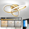 EIDISUNY Led Ceiling Light Dimmable, Modern Led Ceiling Lamp with Remote Control, Minimalist Gold Ceiling Lights for Bedroom Kitchen Living Room Dining Office Hallway - 42W, Gold, 40cm, 3000K-6000K