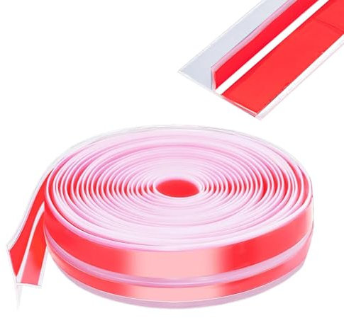 Bande d'étanchéité en silicone pour porte et fenêtre, joints de porte coupe-froid transparents en forme de T - Bande d'étanchéité coupe-froid - Bande d'étanchéité de porte, butée de porte à haute élas