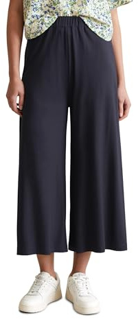 Marc O'Polo Denim Damen Stoffhose mit Gummibund Cropped, Blau (Blue Depths), L