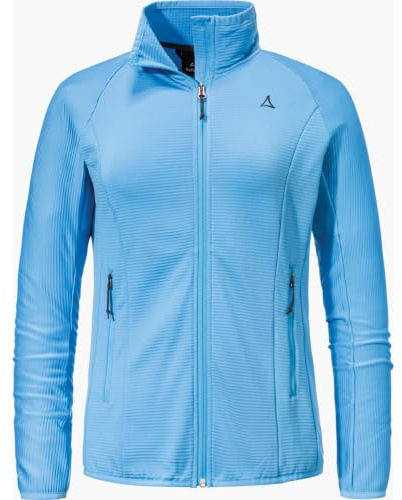 Schöffel Damen Fleece Jk Style Cascata WMS, Fleecejacke dünn & leicht mit Stehkragen, wärmende Outdoorjacke aus 2-Wege-Stretch mit 2 Außentaschen