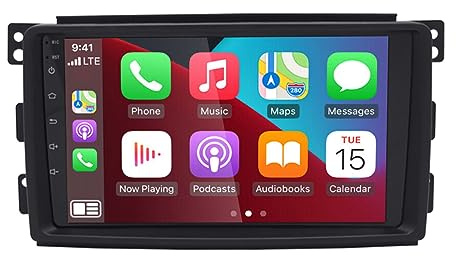 2G+32G 9 “Stereo with Android 13 Autoradio per Benz Smart Fortwo 451 2005-2010 2 DIN con Carplay Android Auto GPS Bluetooth FM/RDS Mirror Link WiFi HiFi camera
