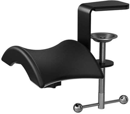 Générique Under Desk Rotary Clamp Hook Holder - Metal Sound Bar Stand Small Space Saving for PC Game Accessories