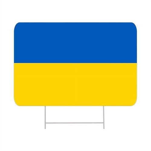 hofschild hofflagge ukrainische nationalflagge ukrainische nationalflagge wellenförmig kunststoff deko hofschild mit metallpfosten außendekorationen patriotische dekoration