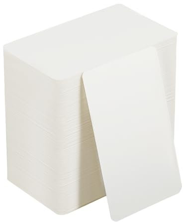 200 Tarjetas de Papel Kraft - Tarjetas en Blanco - Blanco Tarjetas de Juego, 9 × 5,4 cm, 350 g/m² Papel Kraft Marfil, para Inyección de Tinta y Láser