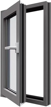 LVLDAWA Einflügeliges Ausstiegsfenster, Kellerfenster Mit Glas, Manuell Belüftbares Aluminium-Flügelfenster Für Dachböden(50X90CM)