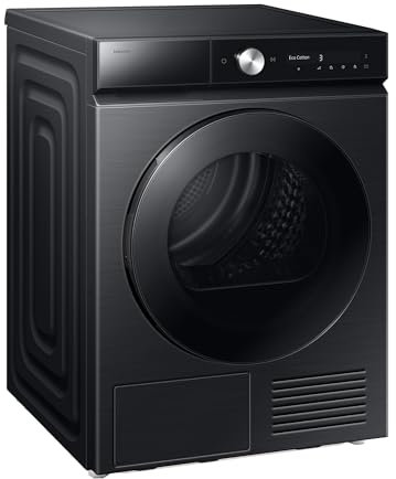 Samsung DV90DB8845GBU2 Wärmepumpentrockner DV8400D, 9 kg, EEK: A, AI Wäschetrockner mit Klartext-Display, AI Dry+, QuickDrive, SuperSpeed, Super Leise Programm, SmartThings-App, Schwarz