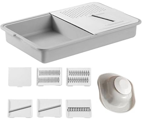 Râpe À Fromage Ultra - Découpe-légumes Électrique | Coupe Multifonction Avec Plateau Et Épluche-Légumes Pour Préparation Culinaire, Salade De Pommes De Terre, Cuisine Maison, Camping En Extérieur