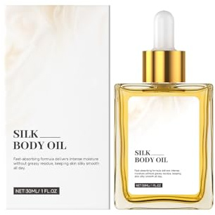 Seiden-Körperöl | 30 ml Mehrzweck-Pflegeöl | Zieht schnell ein, spendet Feuchtigkeit und verleiht einen strahlenden Teint, für alle Hauttypen geeignet.