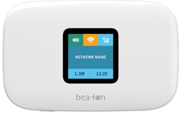beafon, MR2, Router, 4G LTE, Mobiles Internet, CAT 4, WPA3 Verschlüsselung, Secure WiFi, Farbdisplay, 1,44 (3,65cm)