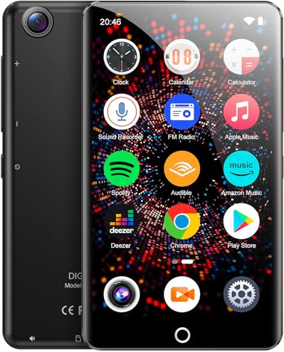 Conrain 80GB mp3 Player with Bluetooth and WiFi, 4.02 Touchscreen Android MP3 Player with 13MP Rear Camera, MP4 Music Player for Kids with Spotify, Deezer, Amazon Music, Audible