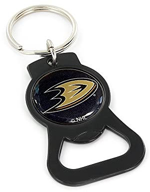 aminco NHL Anaheim Mighty Ducks Schlüsselanhänger mit Flaschenöffner, Schwarz