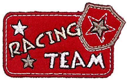 1 Applikation Aufbügler Aufnäher Patch wähle aus tollen Motiven, Applikation:Racing Team