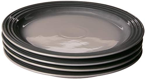 Le Creuset Stoneware Set of 4 Dinner Plates, 10.5 each, Oyster