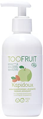 TOOFRUIT Beruhigendes Shampoo Apfel-Mandel, Sanfte Reinigung für alle Haartypen, 400 ml, Natürliche Pflege für empfindliche Kopfhaut, Feuchtigkeitsspendend & erfrischender Apfelduft
