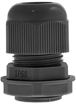 Unicrimp 20MM IP68 Cable Stuffing Gland Nylon Black (PK10)