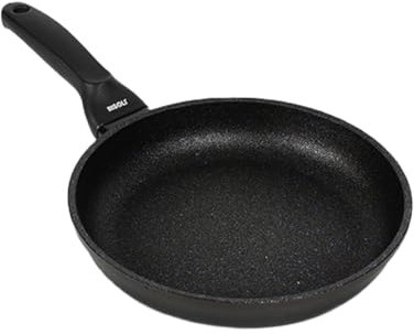 Risoli Padella BLACKplus® Alluminio PRESSOFUSO Antiaderente El Diamant Ultra Resistente FRYPAN Made Italy (28 CM)