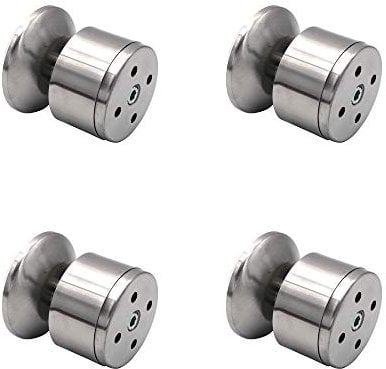 Set of 4 NUZAMAS Adjustable Furniture Legs, 50x60mm Stainless Steel Made, Cabinet Coffee Table TV Stand Legs, Furniture Sofa Support Foot, Bathroom Cabinet Support Legs