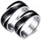 KnSam 2 Stück Ring Partner Ringe Für Sie Und Ihn Paare Ringe Silber Verlobung Schwarzer Silberring 6Mm Damen Gr. 57 (18.1) Herren Gr. 67 (21.3) Schwarz