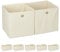 12 x Aufbewahrungsbox Stoff, quadratisch, Aufbewahrung für Regal, Stoffbox in Würfelform, HxBxT: 30 x 30 x 30 cm, beige