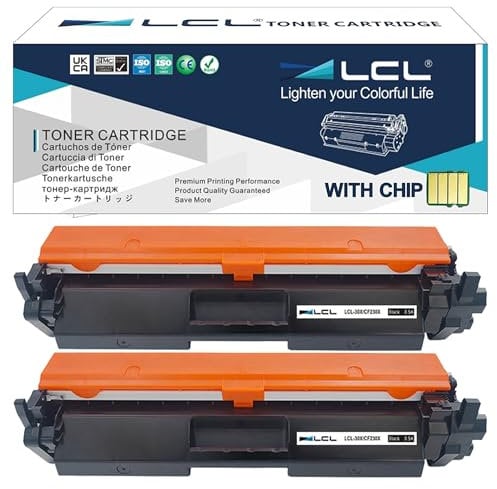 LCL Kompatibel Toner 30A 30X CF230A CF230X CRG220 High Yield (2Schwarz) Kompatible für HP Laser Jet Pro M203D M203DN M203DW Laser Jet Pro MFP M227SDN M227D M227FDN M227FDW M203 M227