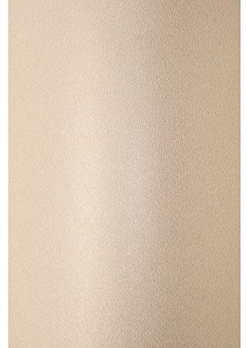 Netuno 10x Bastelpapier Perlmutt Blassrosa DIN A4 21 x 29,7 cm 120g Aster Metallic Nude Powder Effektpapier Glanzpapier farbig glänzend bedruckbar für Einladungen Hochzeit Geburtstag Weihnachten Taufe