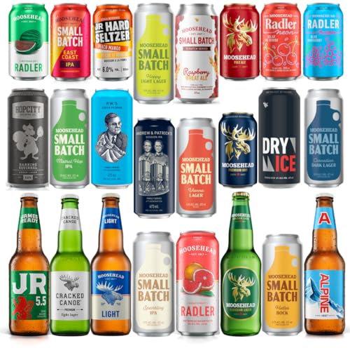 Moosehead Bierpaket BEST OF 24er Pack original kanadisches Bier - auch als perfektes Bier Geschenk für Männer (inkl. 6,00 € Pfand)