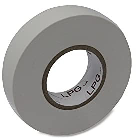 LPGLed Cinta aislante profesional de PVC, ignífuga e impermeable, longitud 25 m, ancho 0,19 cm, grosor 0,15 mm (blanco)
