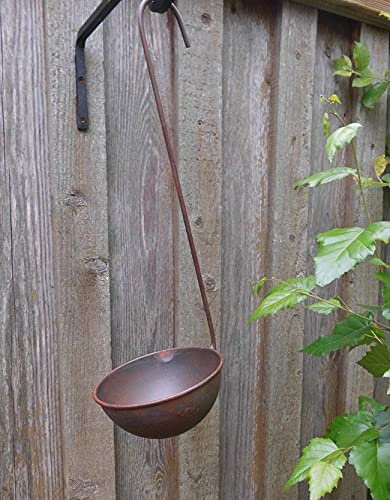 Deko-Impresion Vogeltränke Vogelbad Schale z. Hängen Eisen massiv D 14 cm