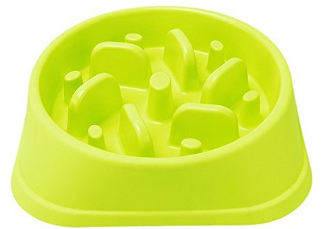 Dog Slow Feeder Bowl, Non Slip Puzzle Bowl - Anti-Gulping Pet Slower Food Feeding Dishes - Interactive Bloat Stop Dog Bowls - Durable Preventing Choking Healthy Design Dogs Bowl (Green)