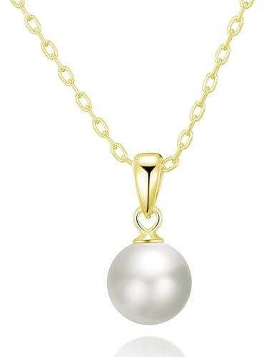 Philip Jones Gold Plated Shell Pearl Necklace