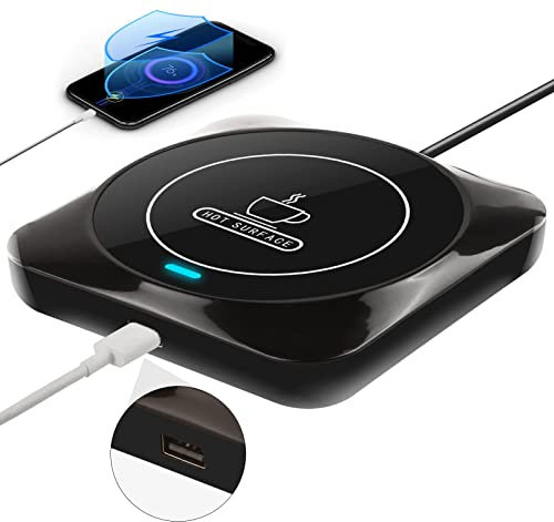 COFFEE MUG WARMER, Calentador Inteligente de Taza de café USB con Encendido y Apagado automático inducido por presión, Accesorios de café para computadora de Oficina en casa
